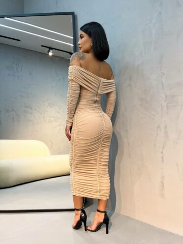 Closet - Vestido Midi Franzido Rayssa