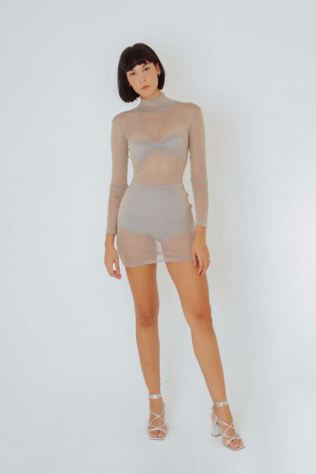 Closet - Vestido Tule brilhoso