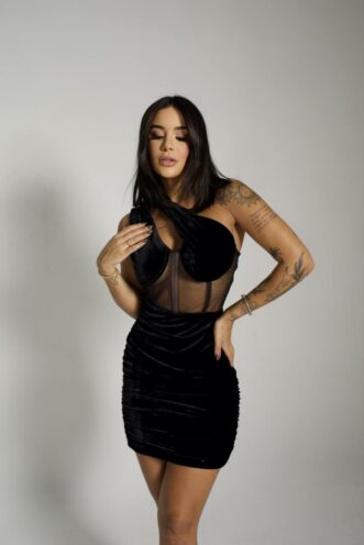 Closet - Vestido Assimétrico Franzido Com Corset