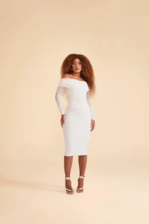 Closet - Vestido Midi Franzido Rayssa