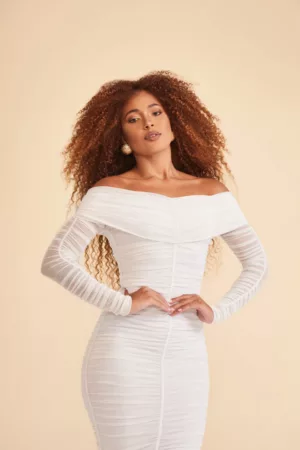 Closet - Vestido Midi Franzido Rayssa