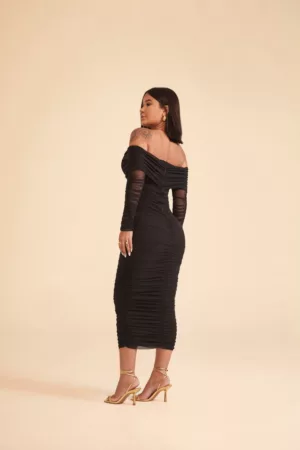 Closet - Vestido Midi Franzido Rayssa