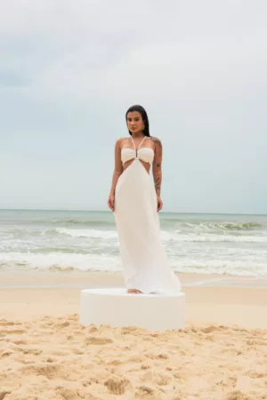 Closet - Vestido Longo Com Aro