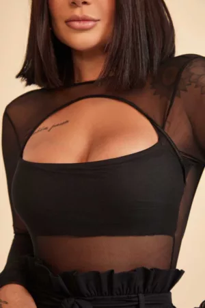Closet - Body Cavado Com Recorte Redondo