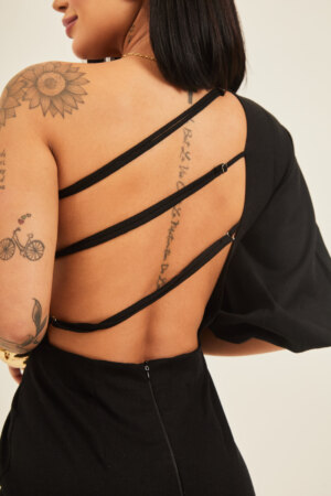 Closet - Vestido Assimétrico Com Regulagem