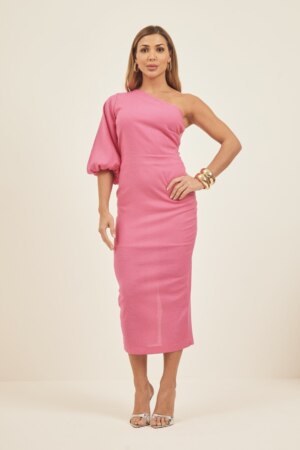 Closet - Vestido Assimétrico Com Regulagem