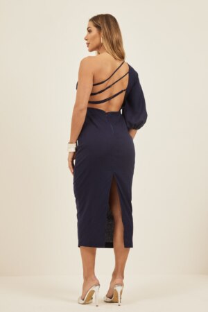 Closet - Vestido Assimétrico Com Regulagem