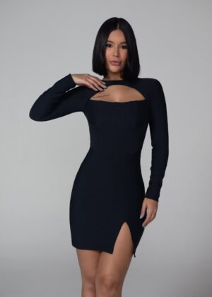 Closet - Vestido Corset Reto com Manga Amber