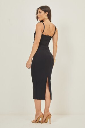 Closet - Vestido Midi com Vazado Dandara