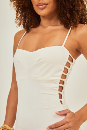 Closet - Vestido midi com tiras laterais Heloise