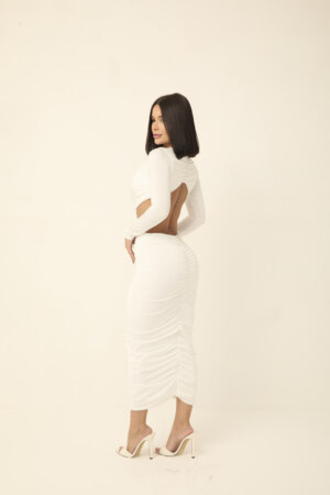 Closet - Vestido Midi Com Recortes Virgínia