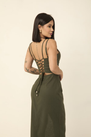 Closet - Vestido Midi Linho Monique