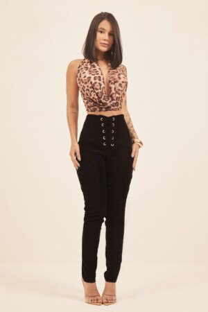 Closet - Calça Skinny Com Ilhós Isabela