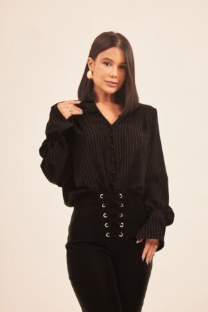 Closet - Camisa Risca De Giz