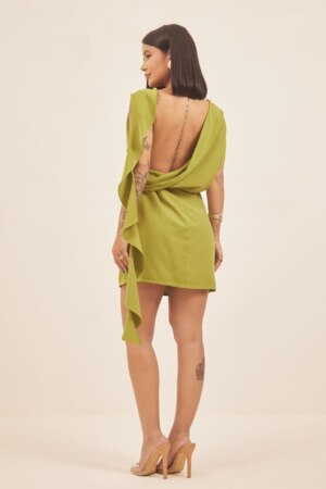 Closet - Vestido Curto Com Decote Nas Costas Amora