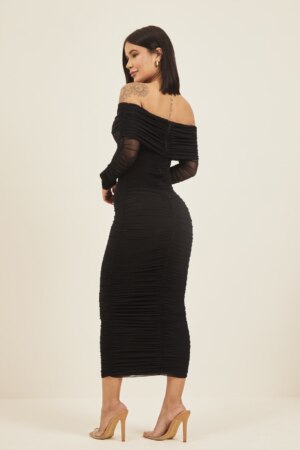 Closet - Vestido Midi Franzido Rayssa