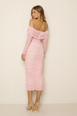 CLOSET: Moda Feminina Elegante, Exclusiva e Atemporal - Vestido Midi Franzido Rayssa