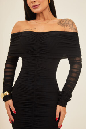Closet - Vestido Midi Franzido Rayssa