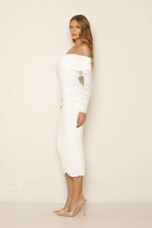 CLOSET: Moda Feminina Elegante, Exclusiva e Atemporal - Vestido Midi Franzido Rayssa