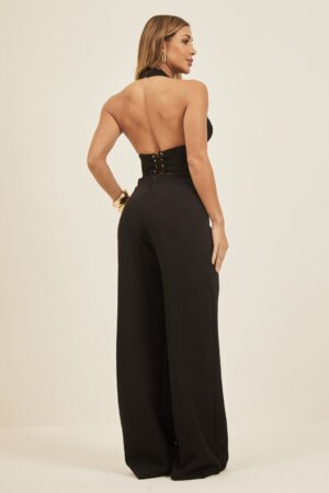 Closet - Macacão Corset Com Pregas No Busto