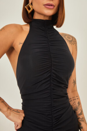 Closet - Vestido Curto Frente Única Franzido Eva