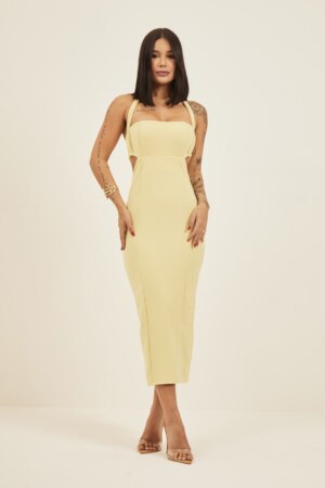Closet - Vestido Midi Recorte Princesa Waleska