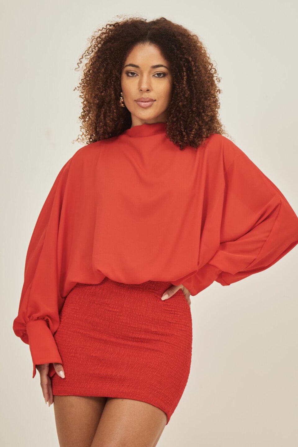 Closet - Vestido Curto Com Manga Hanna