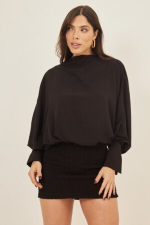 Closet - Vestido Curto Com Manga Hanna