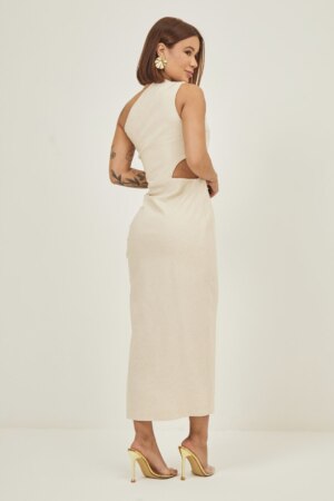 Closet - Vestido Midi Com Pregas Marina