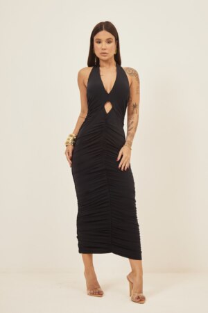 Closet - Vestido Midi Frente Única Nicole