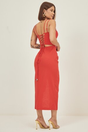 Closet - Vestido Midi Linho Monique