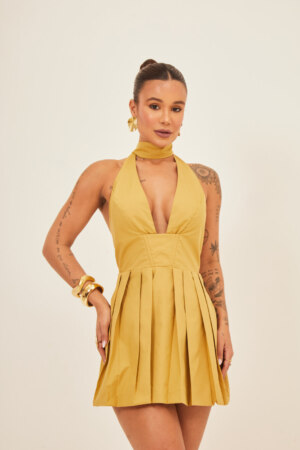 Closet - Vestido Curto Balone Frente Única Safira