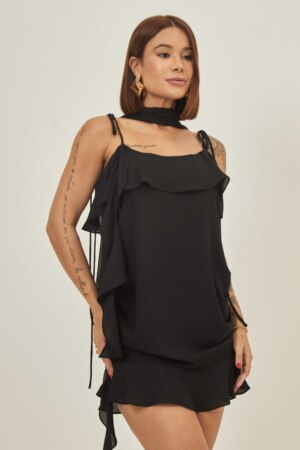 Closet - Vestido Curto Babados Wal