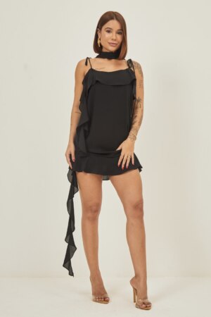 Closet - Vestido Curto Babados Wal
