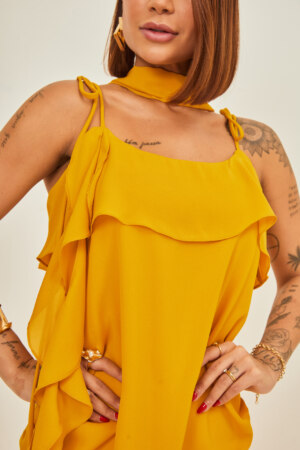 Closet - Vestido Curto Babados Wal