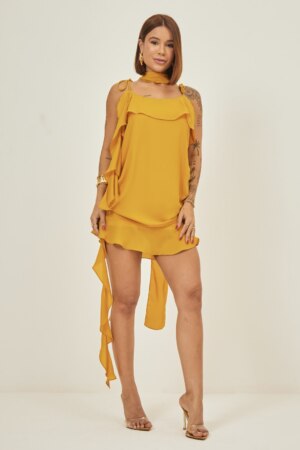 Closet - Vestido Curto Babados Wal