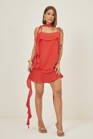 Closet - Vestido Curto Babados Wal