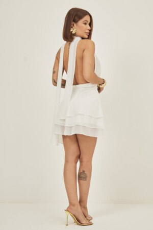 Closet - Vestido Frente Única Com Babados Lidi