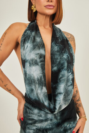 Closet - Vestido Longo Degage Estampado Sara