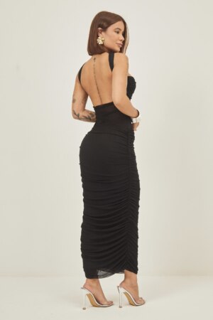 Closet - Vestido Midi Degolo Geórgia