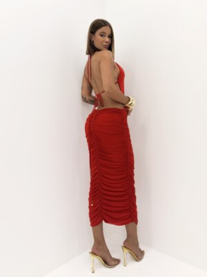 Closet - Vestido Mídi Frente Única Cássia