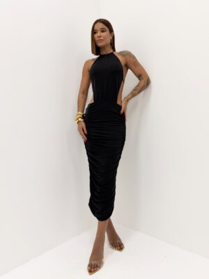 Closet - Vestido Mídi Frente Única Cássia