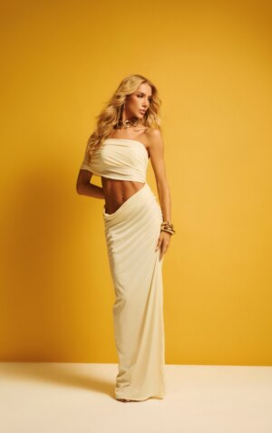 Closet - Vestido longo com recorte Helsa