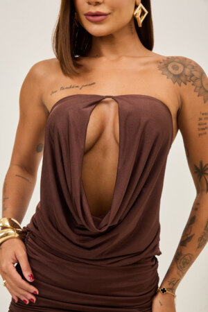 Closet - Vestido Tomara Que Caia Com Decote E Franzido Naiara