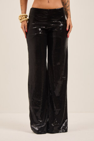 Closet - Conjunto Top e Calça Pantalona Paetê