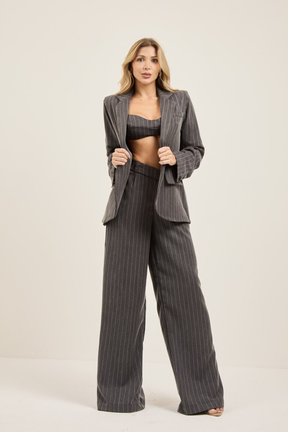 Closet - Blazer Over Unissex Risca De Giz