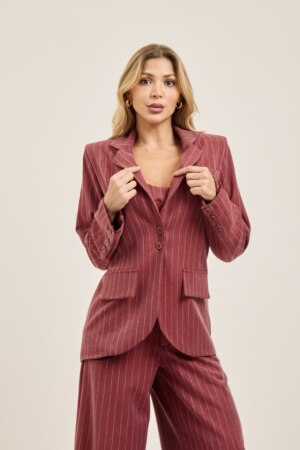 Closet - Blazer Over Unissex Risca De Giz