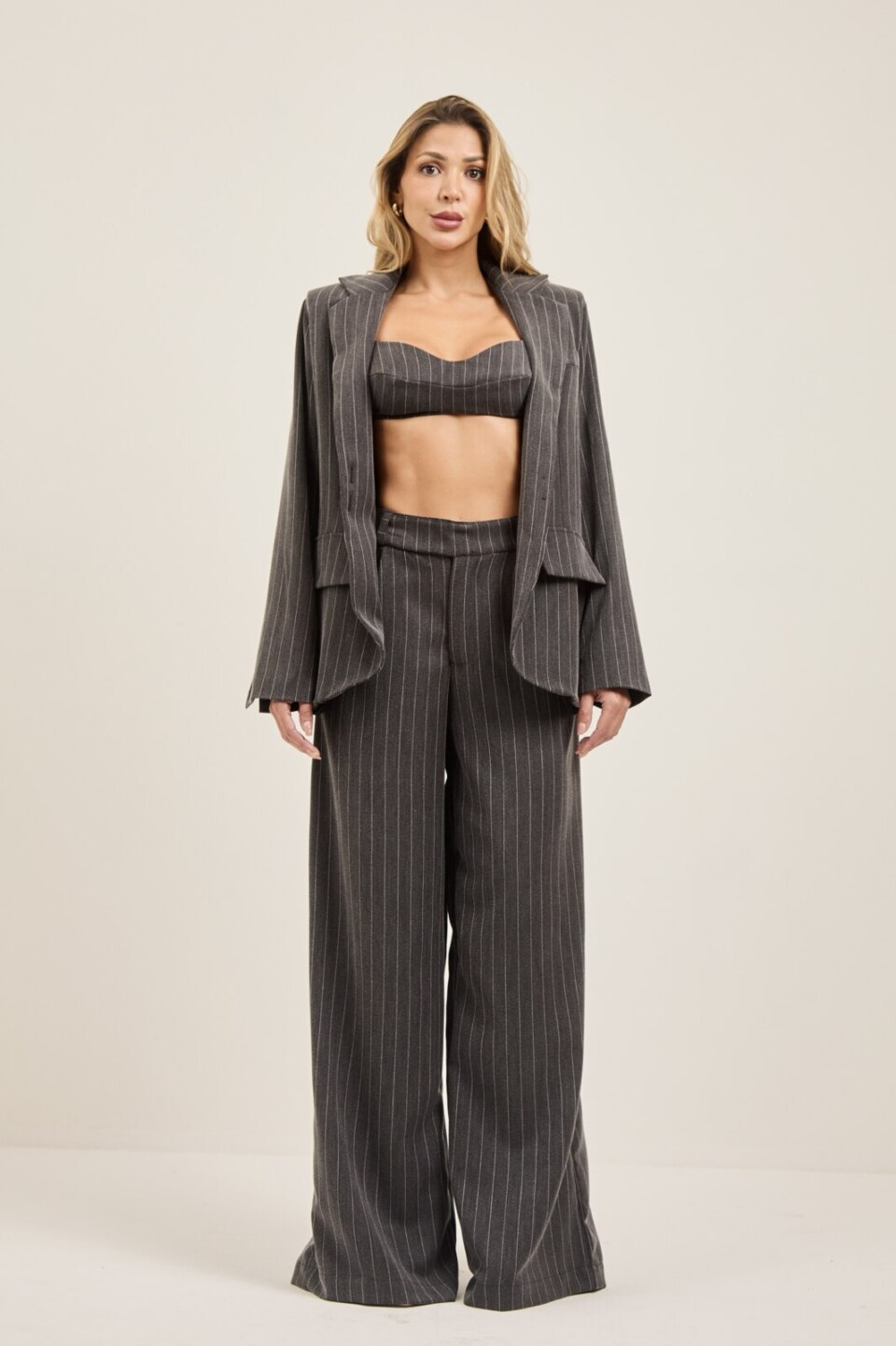 Closet - Blazer Over Unissex Risca De Giz