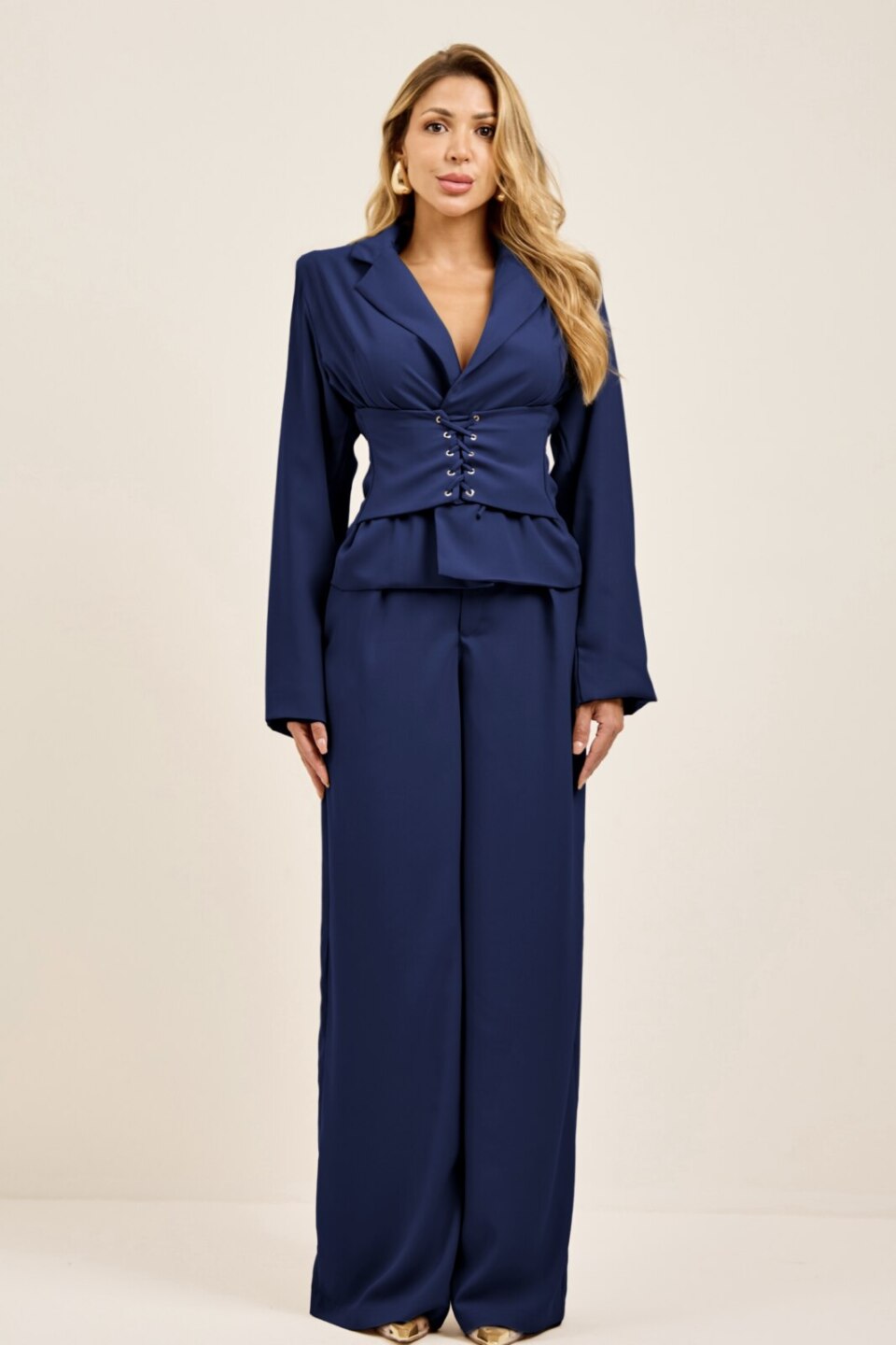 Closet - Conjunto Blazer Corset e Calça Pantalona