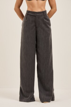 Closet - Conjunto Top e Calça Alfaiataria Risca de Giz